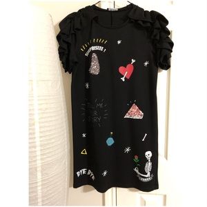 Zara dress, black dress. Long shirt